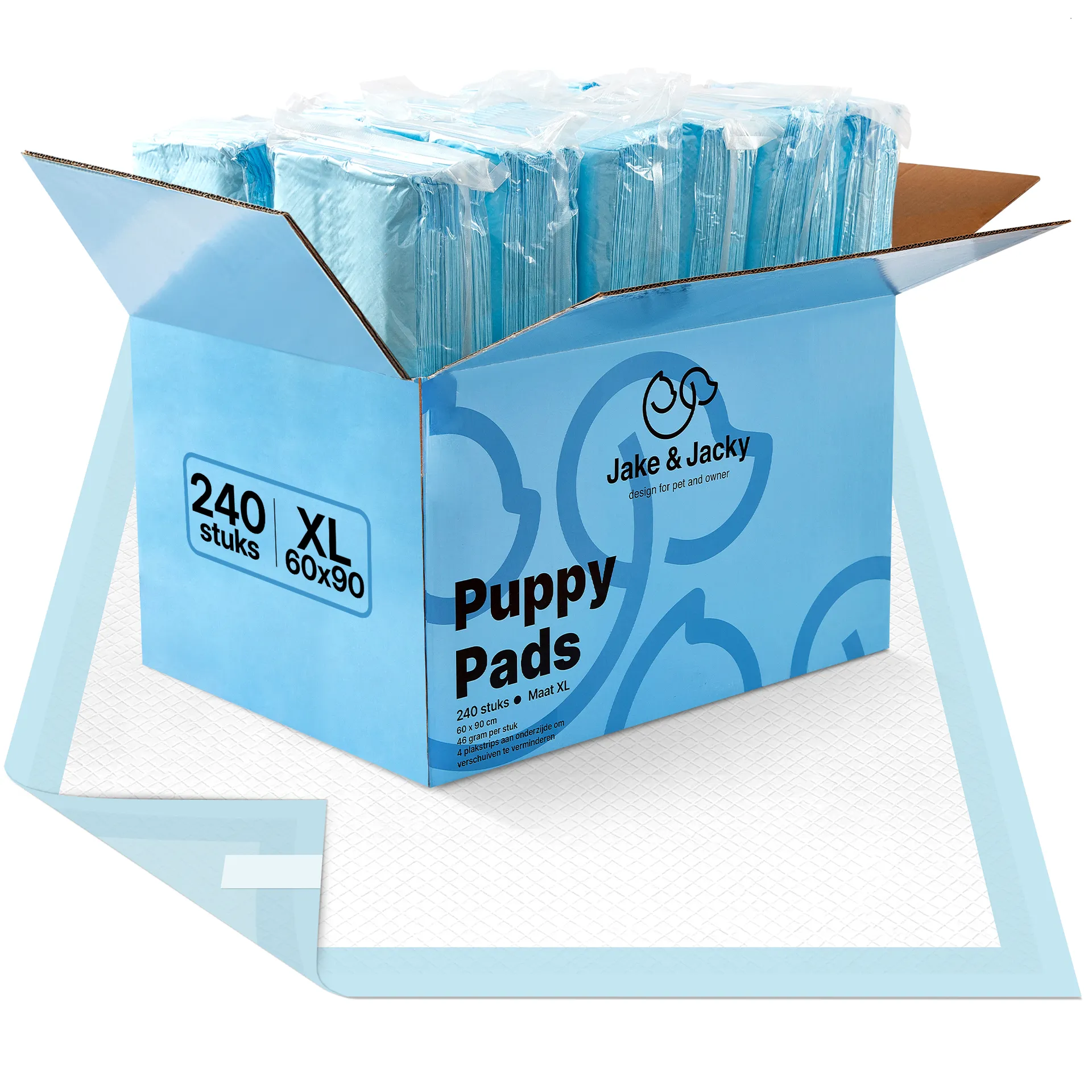jake & jacky puppy pads listing images main 0160x90 240pcs blue