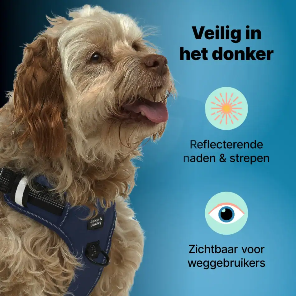 jakejacky hondentuigjes blauw m45 blauw