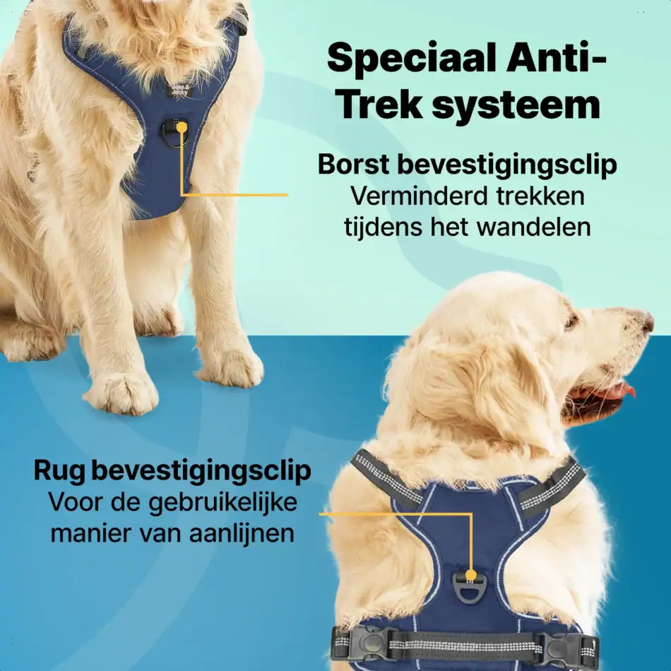 jakejacky hondentuigjes blauw xl2 blauw