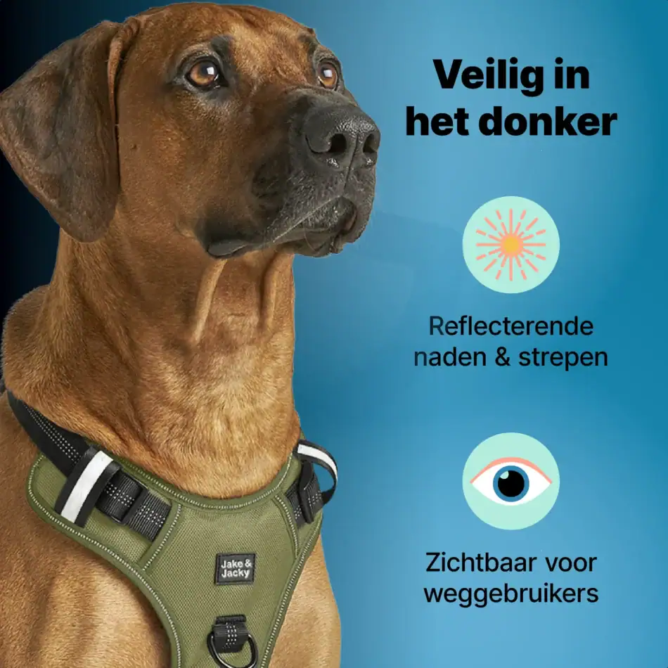 jakejacky hondentuigjes groen l5 groen