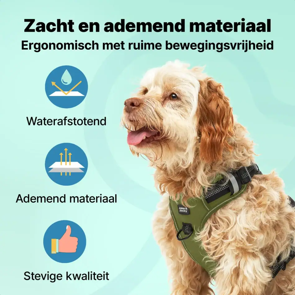jakejacky hondentuigjes groen m groen