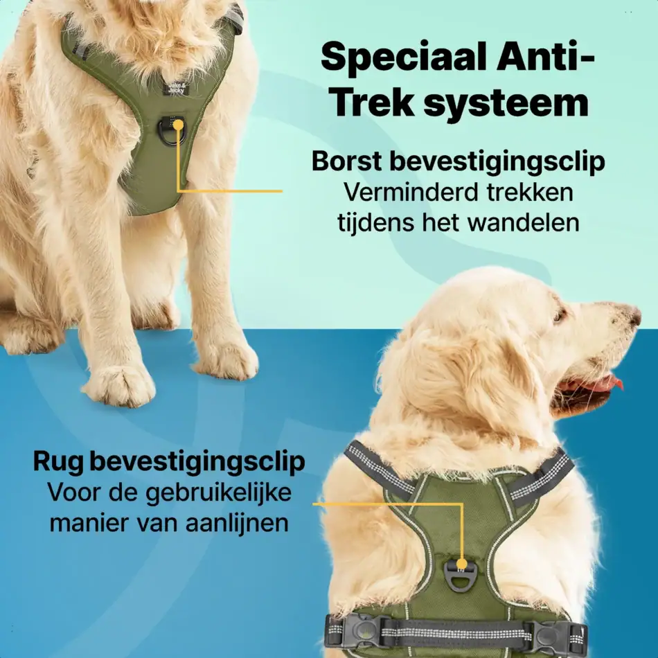 jakejacky hondentuigjes groen xl2 groen