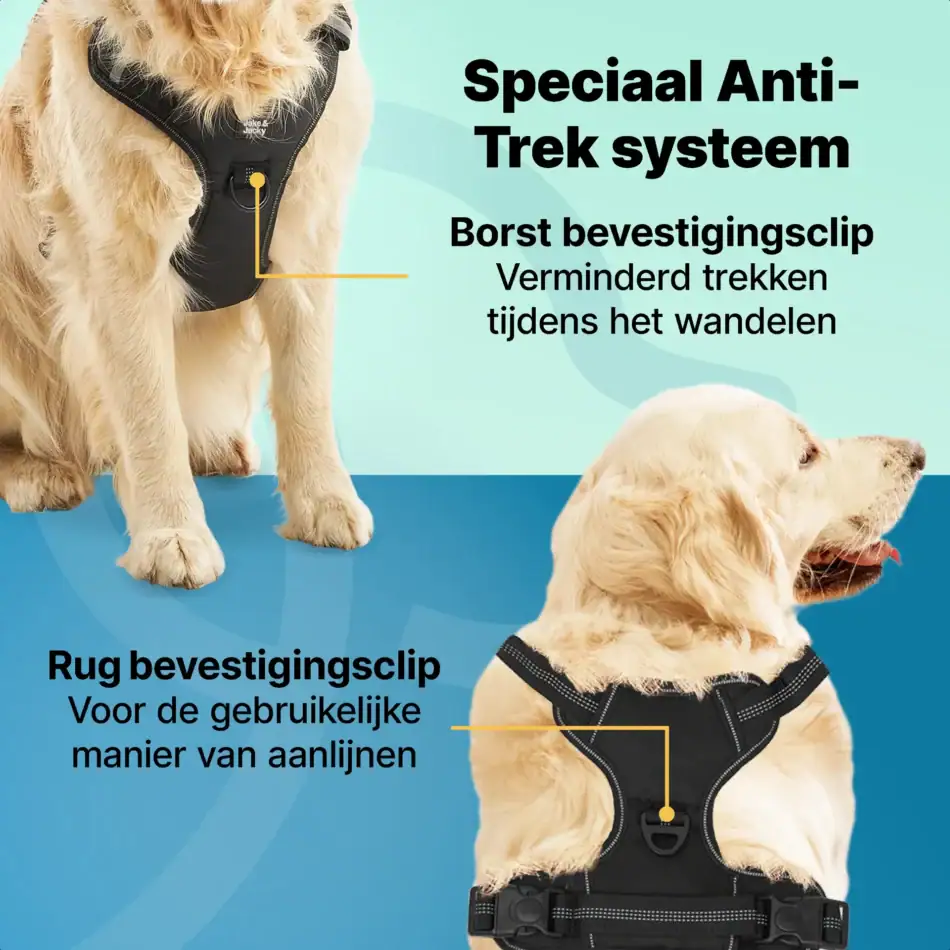 jakejacky hondentuigjes zwart xl 22 zwart