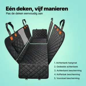 hondendeken auto luxe 5‑in‑1 bescherming