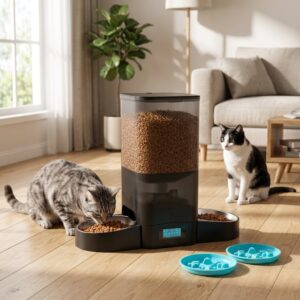 automatische voerbak met dubbele slowfeeder