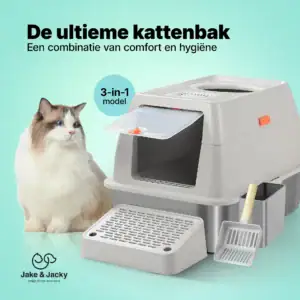 kattenbak rvs hop in
