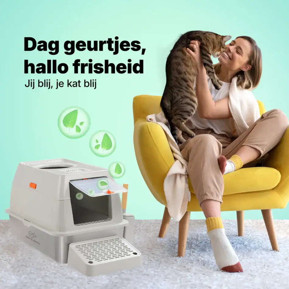 kattenbak rvs hop in