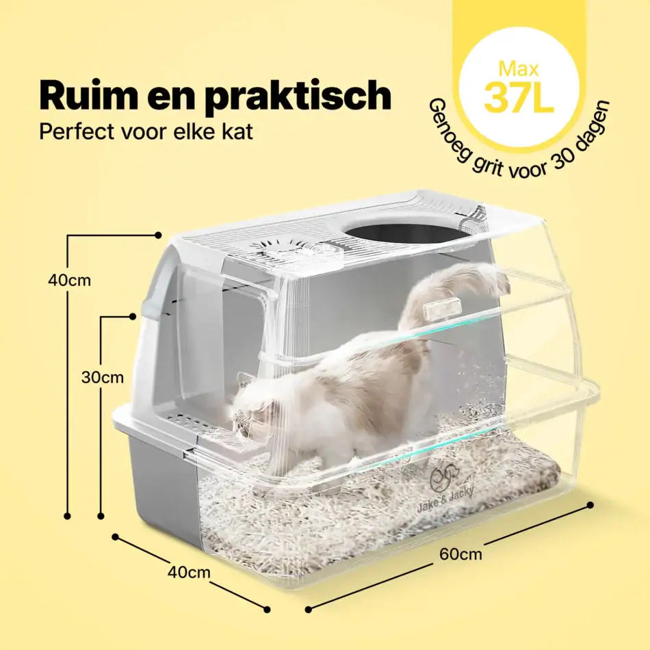 kattenbak rvs hop in