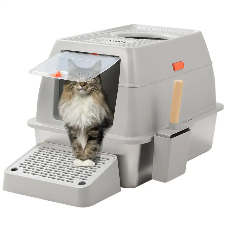kattenbak rvs hop in