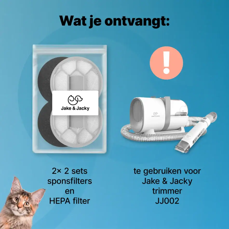 hepa en spons filter voor professionele trimset