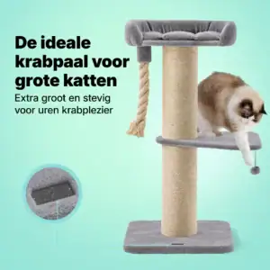 jake and jacky krabpaal met bedje en opstap voor grote katten